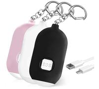 Allarmi Personali per Donna, 3 Pacchi Portachiavi con Allarme di Sicurezza Autodifesa Ricaricabile con FORTE 130 dB per Proteggere la Sicurezza Della tua Famiglia, dei Bambini, Degli Anziani e dei