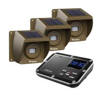 Allarmi solari for vialetti, wireless, esterni, 1/3 di miglio, a lungo raggio, resistenti alle intemperie, ricaricabili, sensori movimento, sicurezza domestica Per uso fai da te(W1T3 (BROWN))