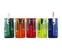 allaroundprofi24 - Accendino a forma di fiamma, ricaricabile, 5 x 2 fiamme, accendino elettronico