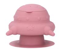 Allattatore per Latte per Cuccioli in Silicone, 4 Capezzoli, Mangiatoia per Cuccioli, Stazione di Allattamento per Cuccioli per Gattini Multipli (PINK)