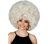 ALLAURA Compatibile con costume da discoteca anni '70, parrucca afro bionda deluxe per donne e uomini, enorme parrucca riccia per abiti anni '70, look funky per feste, eventi a tema retrò, Halloween