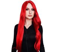 ALLAURA Compatibile con parrucca Dark Phoenix per cosplay di X-men, capelli rossi lunghi realistici, adatti a tutti, per donne e uomini, parrucche Jean Grey Anime Marvel e Fantasy
