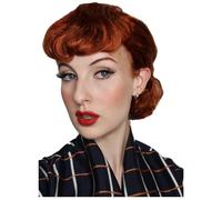 ALLAURA Lucy - Parrucca da casalinga anni '50, sintetica, dall'aspetto naturale, stile anni '50