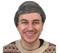 ALLAURA Old Man Costume Albert Bald Wig - Bald Combover Grey Costume - Riff Raff Old Man Wig