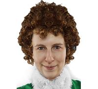 ALLAURA Parrucca da elfo cattivo Napoleone marrone afro anni '70 costume da discoteca | Costume da elfo amico - compatibile con Napoleone, Marv, Julia, Will e Vote Pedro