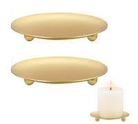 ALLAVA 2 pezzi portacandele candele a pilastro, portacandele oro, portacandele in metallo per decorazione da tavolo, portacandele, matrimonio, preghiera, festa in famiglia e decorazione