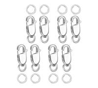 Allayu Kit creativo per gioielli con fibbia a forma di aragosta, portachiavi con anelli di congiunzione chiusi e creazione gioielli fai da te, pratico e pratico. Componente incredibilmente utile nella