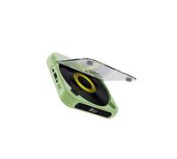 Allayu Lettore CD portatile compatto con batteria ricaricabile, compatibilità MP3, radio FM, lettore CD per ascoltare la musica, batteria integrata ad capacità da 1200 mAh, Verde, 135x135x25mm