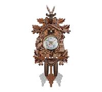 Allayu Orologio da Chalet Tradizionale della Foresta Nera di Facile Lettura, Orologio da Parete a cucù in Legno Antico in Stile Imitazione Legno, CM301