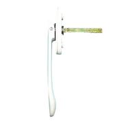 Allayu Porta pieghevole con maniglie sottili a forma di spada Porta pieghevole facile, sicura ed elegante Maniglie sottili a forma di spada in lega di zinco, bianco