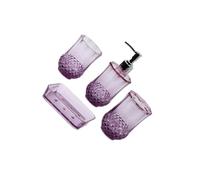 Allayu Portasapone per collutorio da hotel, kit essenziale per il bagno, dispenser per sapone, set di accessori per il bagno in acrilico, non facile da rompere, Viola