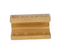 Allayu Portaspazzolino indipendente, pratico contenitore con fori, elegante bambù, perfetto per riordinare il bagno, accessorio per il bagno, dispenser per dentifricio