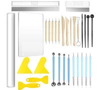 Allazone 31 Pz Attrezzi per Argilla, Rullo di Argilla Acrilica, Argilla Sculpting Tool, Ceramiche di Attrezzi Sculpting Tool per Modellare Scolpire Modellismo