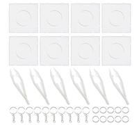 Allazone 5 mm Schede di Perline di Fusibili, 5mm di Perline da Stirare Pegboard per Il Tempo Libero Creativo (8 Pz Piazza)