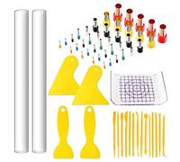 Allazone 61 Pz Rullo di Argilla Acrilica Set di Strumenti di Argilla Strumenti Taglierine per Argilla Rotonde per Modellare L'argilla in Acrilico Strumenti per Modellare Scolpire Modellismo