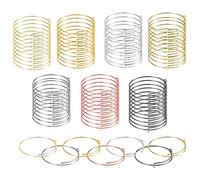 Allazone 70 Pz Bracciale Espandibile Rigido Braccialetto Regolabile Bracciale Filo per Fai da Te Creazione di Gioielli, 7 Colore