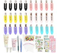 Allazone Kit Per Accessori Per Capelli, Fai Da Te, Con Colla Crema, Catenina A Sfera E Adesivo Per Progetti E Artigianato Fai Da Te