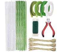 Allazone Kit Strumento Floreale, Fiori Nastri Floreali, 2 Stile Stelo Filo Fioristi, Corda di Canapa Dispositivo di Taglio per Bouquet Floreale Wrap Florist