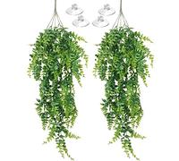 Allazone Piante Appese Artificiali Piante Finte Rampicanti Artificiali Piante Felce Finta Boston Verdi per Decorazione del Giardino di Casa, Draghi Decorazioni per Serbatoi di Serpenti (Verde 2 Pz)