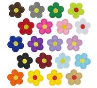 Allazone Toppe Termoadesive a Forma di Fiore Toppe per Vestiti per Cappelli Camicie Scarpe Jeans Borse, 20 Pz