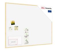 Bacheca in sughero bianco (cornice in legno) 120x90 cm