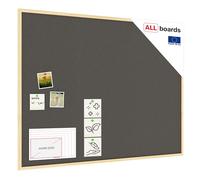 Bacheca in sughero grigio (cornice in legno) 120x90 cm