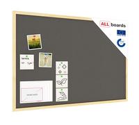 Bacheca in sughero grigio (cornice in legno) 60x40 cm