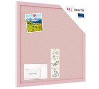 Bacheca in sughero rosa 40x40 cm cornice in legno ROSA