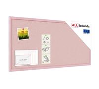 ALLboards Bacheca in sughero rosa 80x40 cm cornice in legno ROSA