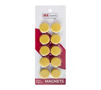 ALLboards Calamite Tonde Gialle 20mm, Set 10 Pezzi, Calamite per Lavagne Magnetiche
