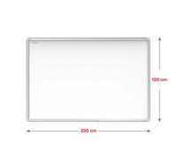 ALLboards Lavagna Bianca Magnetica con Cornice Allu Scrivibile [12xDIMENSIONI]