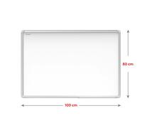 ALLboards Lavagna Bianca Magnetica con Cornice Allu Scrivibile [12xDIMENSIONI]