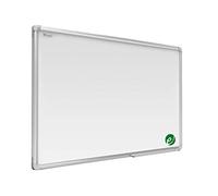 ALLboards Lavagna Bianca Magnetica Smaltata 100x80cm Con Cornice in Alluminio Anodizzato EXPO Scrivibile e Cancellabile a Secco