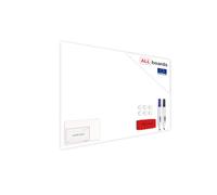 ALLboards Lavagna magnetica 120x90cm BIANCA WHITE MetalBoards lastra adatta per tutti i tipi di calamite + set di accessori GRATIS