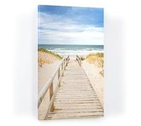 ALLboards Lavagna magnetica CANVASboards 90x60cm - Strada per la Spiaggia, lastra adatta per tutti i tipi di calamite