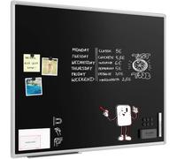 ALLboards Lavagna magnetica da gesso nera 100×80 cm cornice EXPO + ACCESSORI