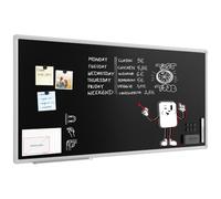 ALLboards Lavagna magnetica da gesso nera 120×60 cm cornice EXPO + ACCESSORI