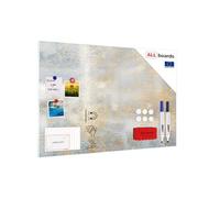 Lavagna magnetica in acciaio CEMENTO DORATO 90x60cm METALboards lastra adatta per tutti i tipi di calamite + set di accessori GRATIS