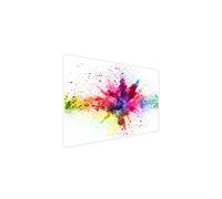 ALLboards Lavagna magnetica in acciaio ESPLOSIONE DI COLORE HOLI 60×40 cm MetalBoards lastra con stampa adatta per tutti i tipi di calamite + set di accessori