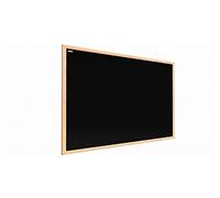 Lavagna magnetica per gesso nera 80x50cm cornice in legno naturale