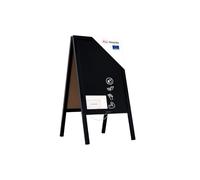 ALLboards Lavagna Nera da Gesso con Cavalletto bifacciale 118x61cm COLORE NERO