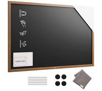 ALLboards Lavagna Nera da Gesso MAGNETICA con Cornice in Legno 150x100cm, resistente all'acqua, Scrivibile con Gessetti e Pennarelli a Gesso, Per Bar, Ristoranti, Menu