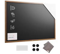 ALLboards Lavagna Nera da Gesso MAGNETICA con Cornice in Legno 180x120cm, resistente all'acqua, Scrivibile con Gessetti e Pennarelli a Gesso, Per Bar, Ristoranti, Menu