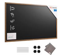 ALLboards Lavagna Nera da Gesso MAGNETICA con Cornice in Legno 200x120cm, Scrivibile con Gessetti e Pennarelli a Gesso, Per Bar, Ristoranti, Menu