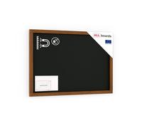 ALLboards Lavagna Nera da Gesso MAGNETICA con Cornice in Legno 60x40cm, Scrivibile con Gessetti e Pennarelli a Gesso, Per Bar, Ristoranti, Menu
