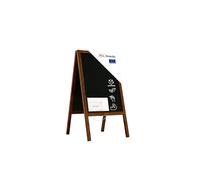 ALLboards Lavagna per gesso con cavalletto 118x61 cm RESISTENTE ALL’ACQUA, Struttura in Legno, Scrivibile con Gessetti e Pennarelli a Gesso, per Bar Ristoranti Locali