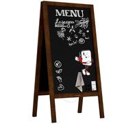 ALLboards Lavagna per gesso magnetica con cavalletto 100x49,5 cm RESISTENTE ALL'ACQUA - MARRONE CLASSICO
