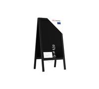 ALLboards Lavagna per gesso magnetica con cavalletto 100x49,5 cm RESISTENTE ALL'ACQUA - NERO