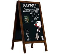 ALLboards Lavagna per gesso magnetica con cavalletto 110x56 cm RESISTENTE ALL'ACQUA - MARRONE CLASSICO