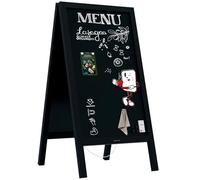 ALLboards Lavagna per gesso magnetica con cavalletto 110x56 cm RESISTENTE ALL'ACQUA - NERO